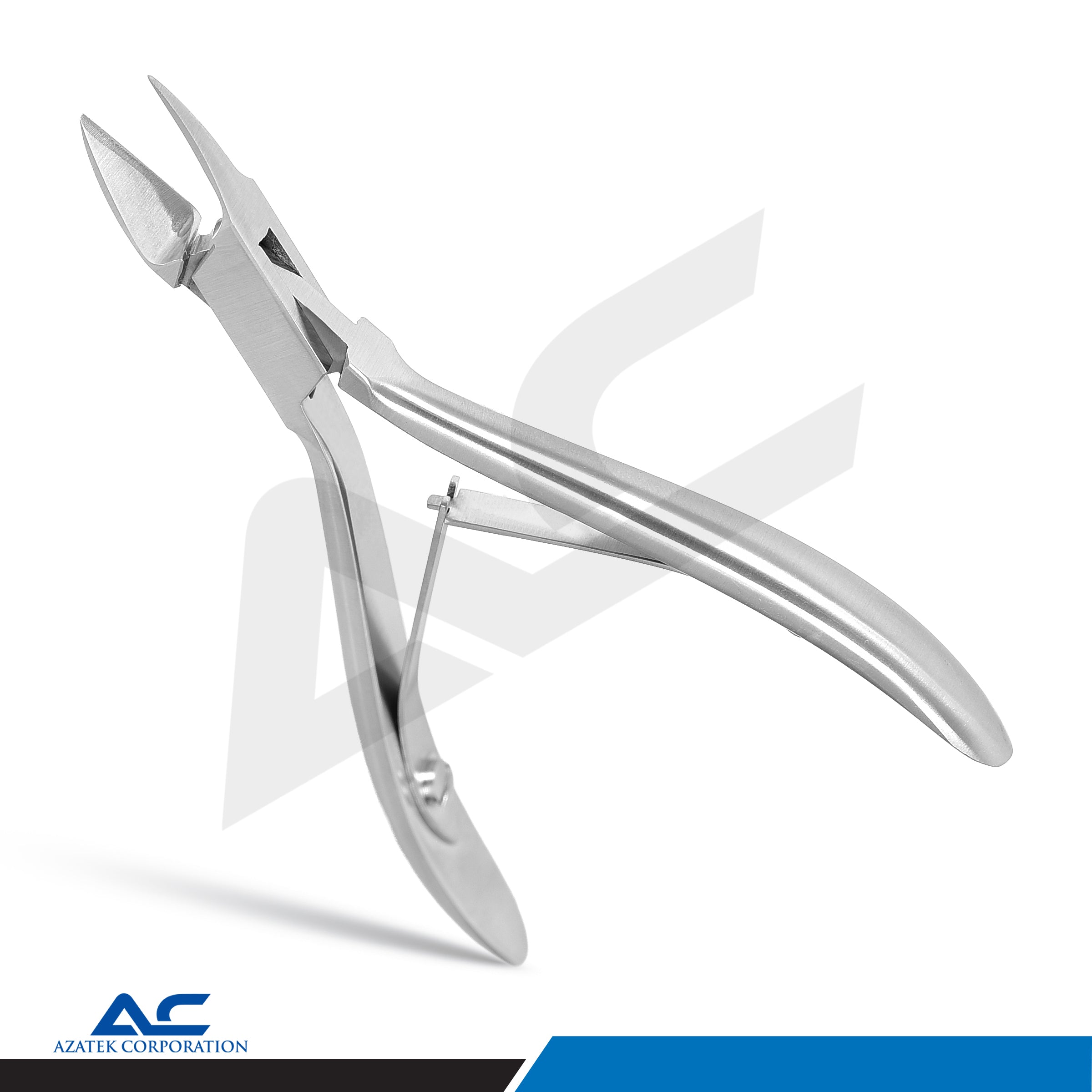 Azatek Professional Stainless Steel Nail Corner Cutter 11.5cm for trimming ingrown and thick toenails
