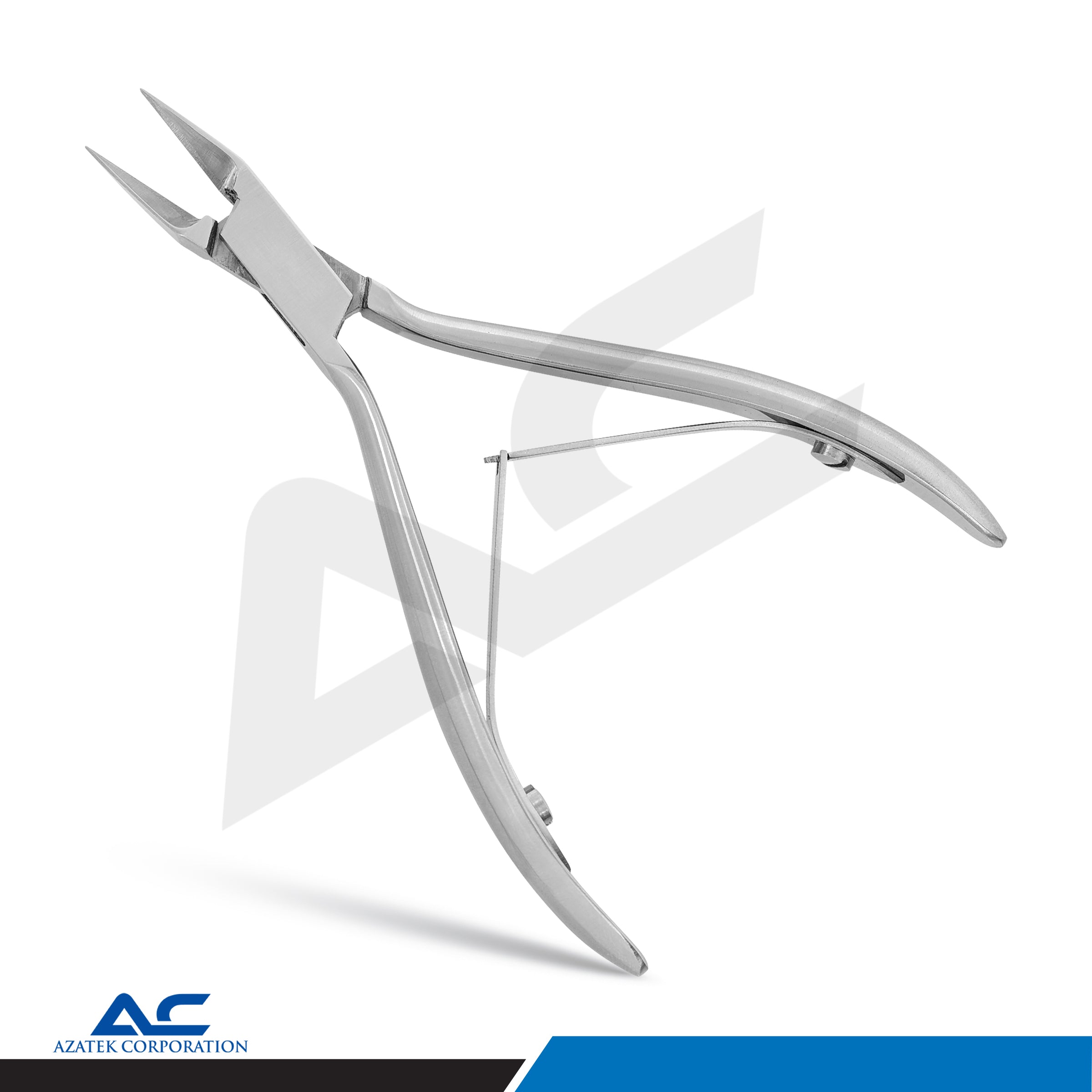Azatek Stainless Steel Cuticle Nippers 11.5cm for professional manicure and pedicure.