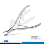 Front view of Azatek 10cm toe nail nippers with precision moon shape cutting head