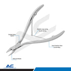 Azatek 10cm toenail cutter with precision cutting jaws