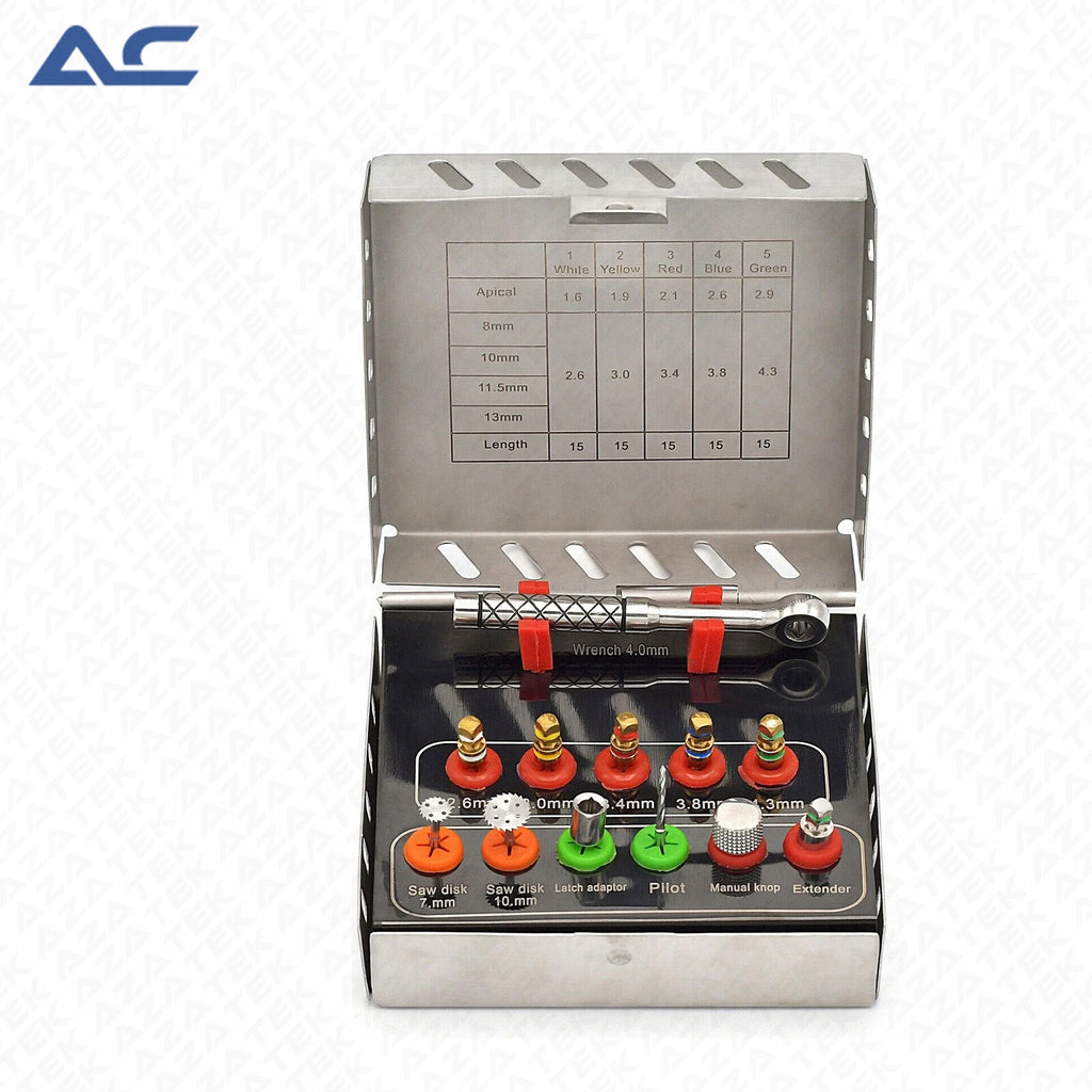 Dental bone expanders in 2.6 mm to 4.3 mm sizes