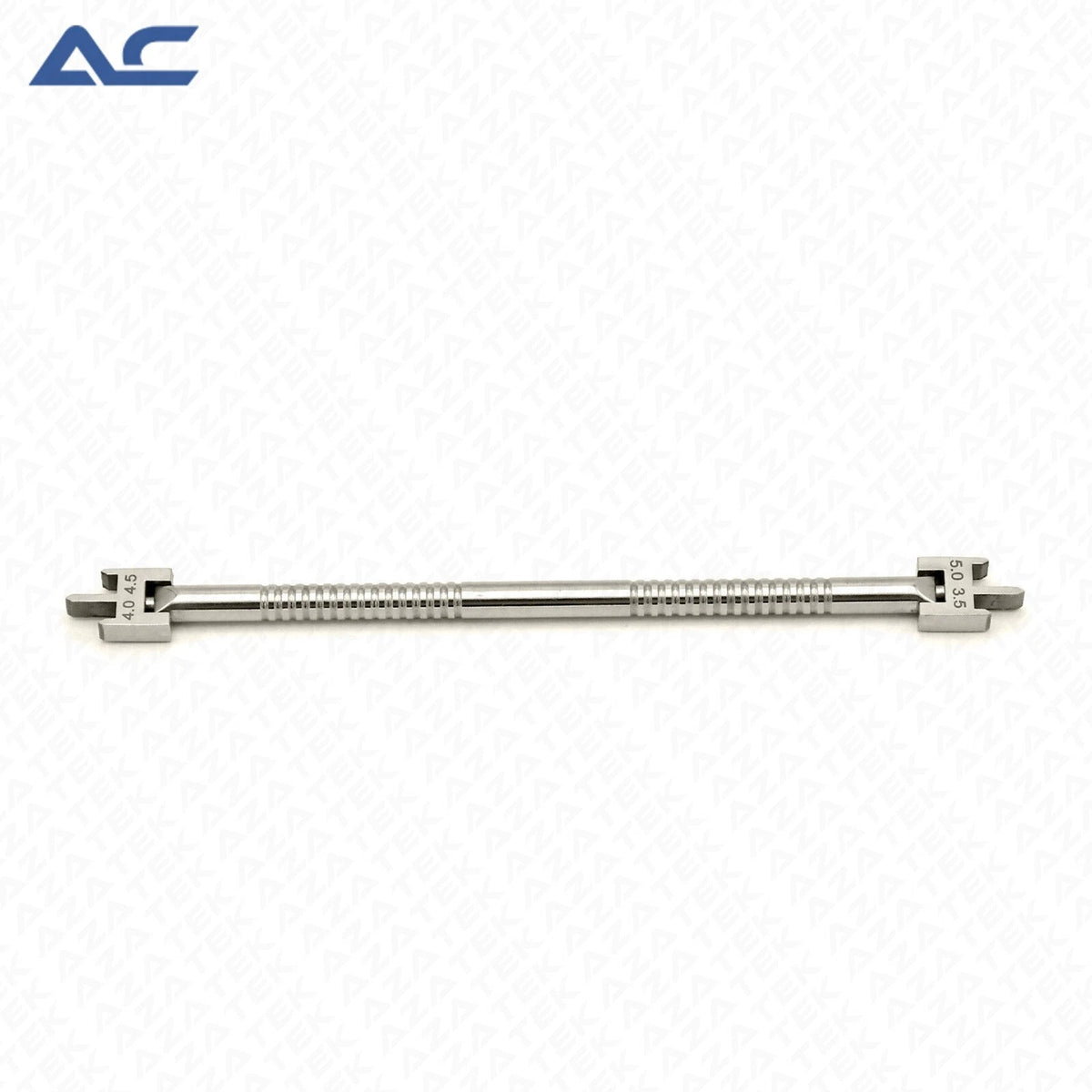 Dental bracket height measuring gauge with precision stainless steel construction