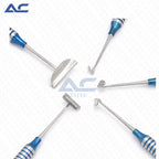 Five-piece dental implant care brush set for oral hygiene