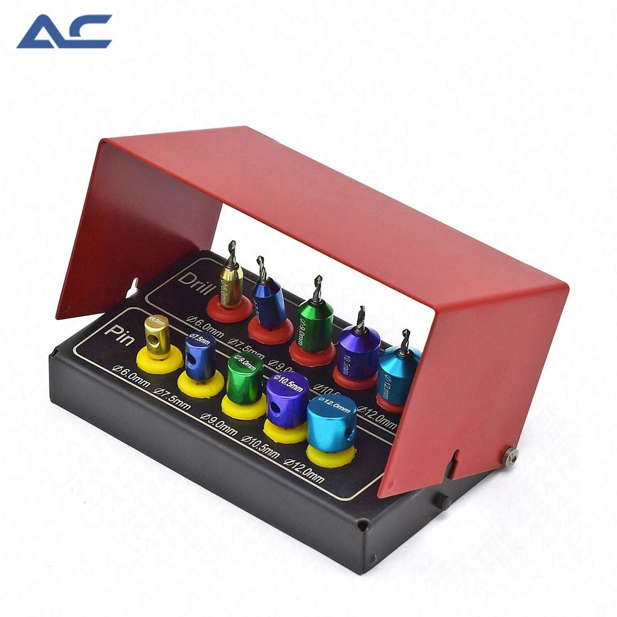 Dental Implant Guide Kit with 6.0mm, 7.5mm and 9.0mm guide sizes