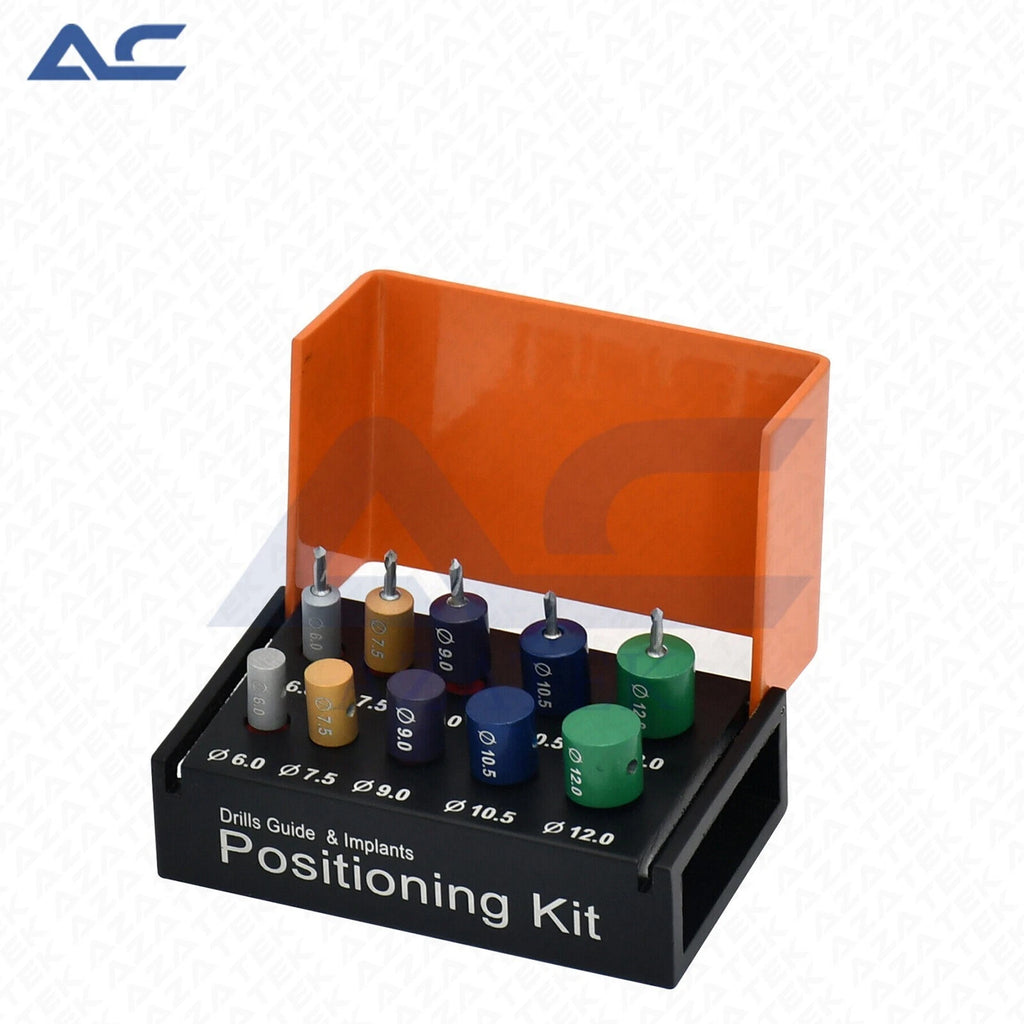Azatek Dental Implant Guide & Positioning Kit with colour-coded implant guides