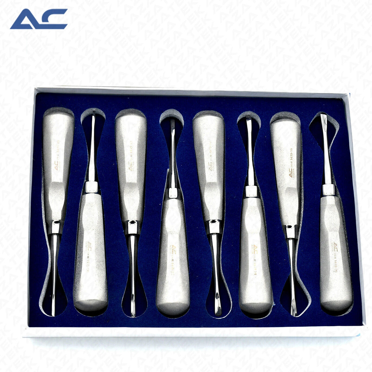 Dental Root Elevator Set with Straight and Curved 2mm to 5mm Luxators