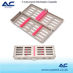 5 instrument Dental Sterilization Cassette stainless steel autoclave tray by Azatek