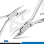 Medical-grade stainless steel cuticle nippers with hand-polished finish