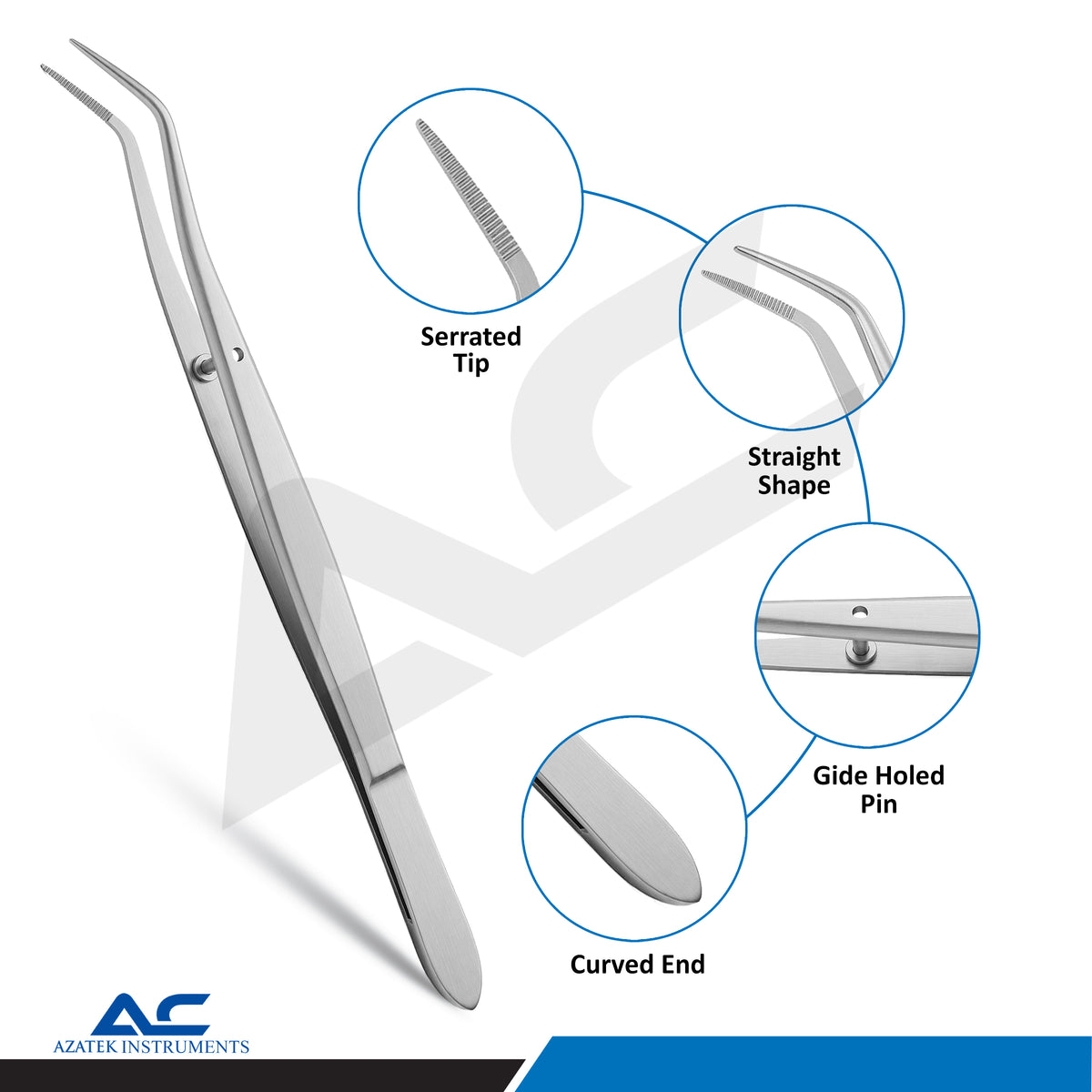 Meriam Dental Tweezers used by a dental professional to handle a cotton pellet during a dental procedure