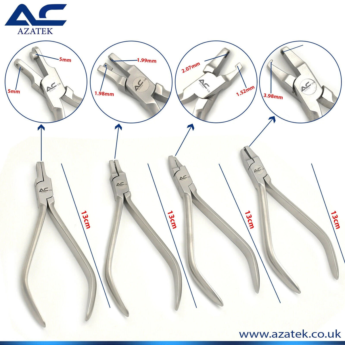 Azatek 13cm ortho thermal forming clear aligner pliers for professional orthodontic use