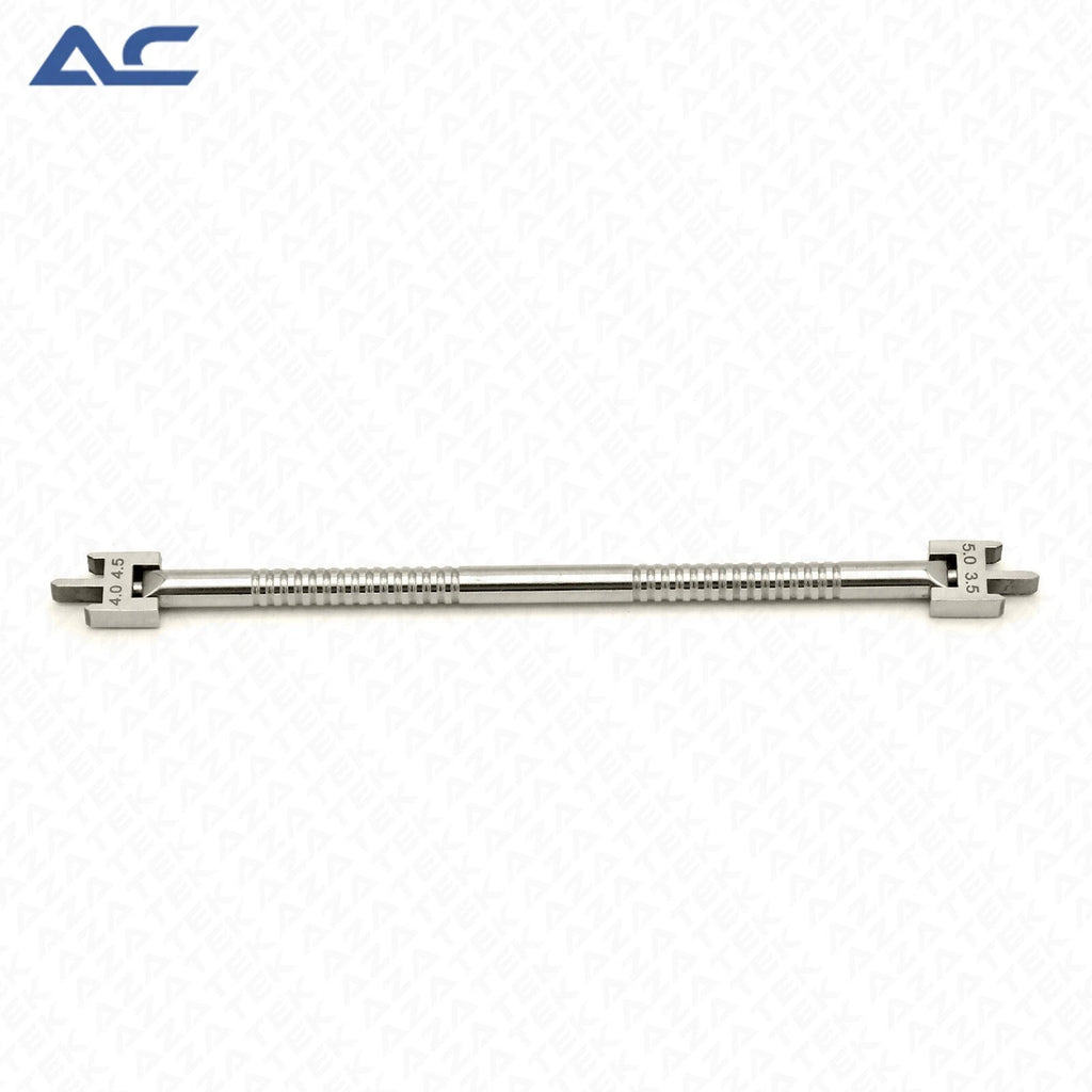 45-degree orthodontic bracket height gauge 15cm with precision measuring heads