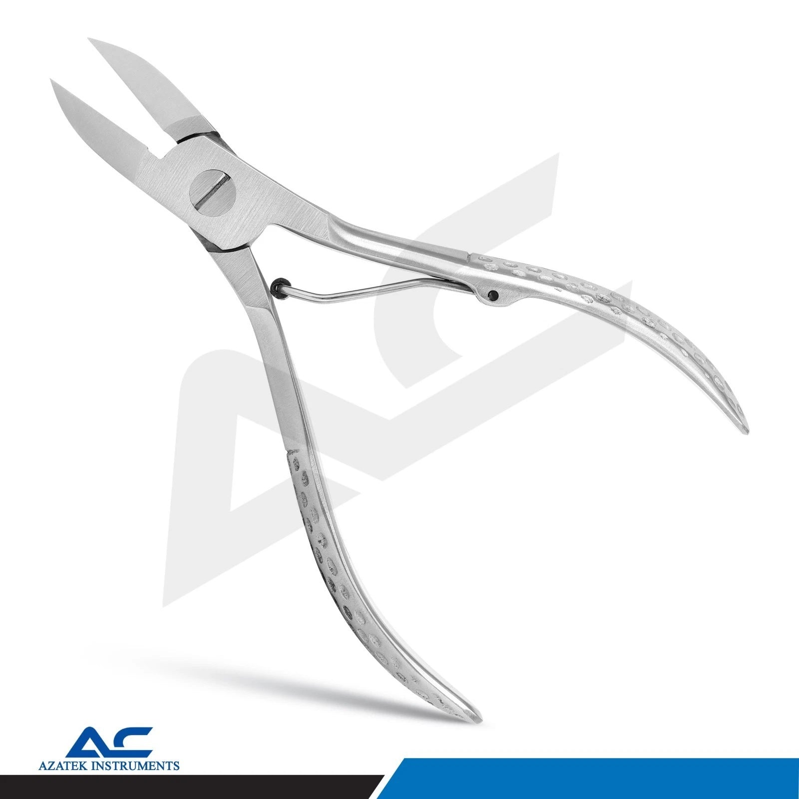 Professional foot care instrument set with toenail nipper, nail file, cuticle tools and premium storage pouch.