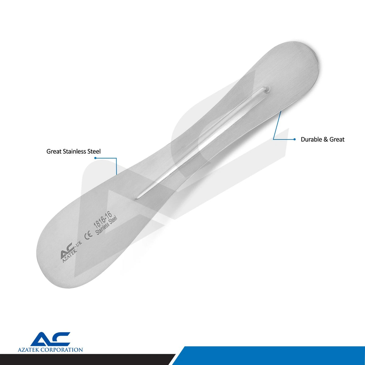 Rigid stainless steel Dental Plaster Spatula for mixing and spreading dental materials