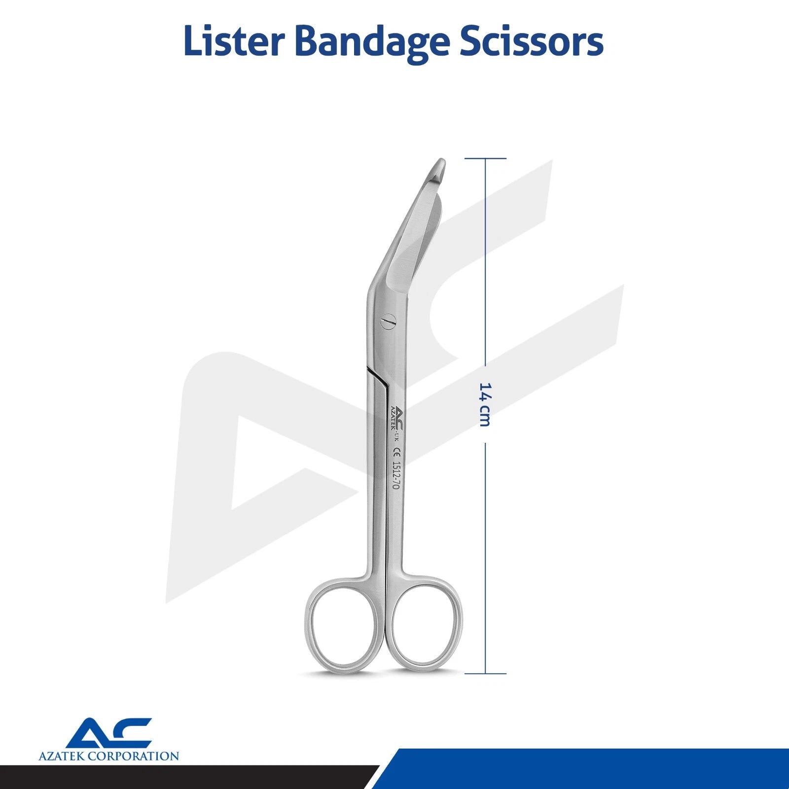 Lister Bandage Scissors – Stainless Steel Medical Dressing Scissors by Azatek - Azatek Instruments