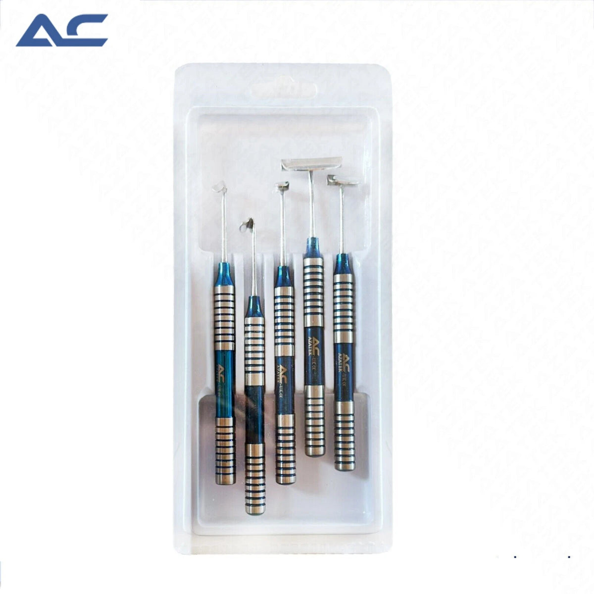 Azatek Dental Implant Soft Brushing Kit (05 Pieces) – Professional Implant Cleaning & Maintenance Instrument Set