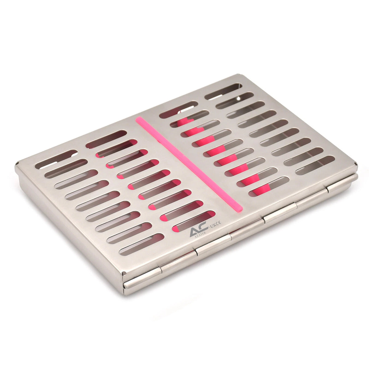 Stainless steel Dental Instrument Cassette designed for autoclave sterilisation and organisation