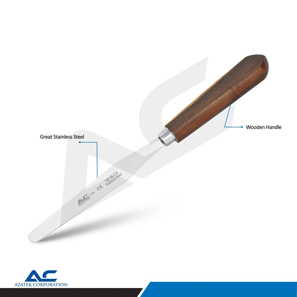 Azatek stainless steel dental plaster spatula for dental laboratory use