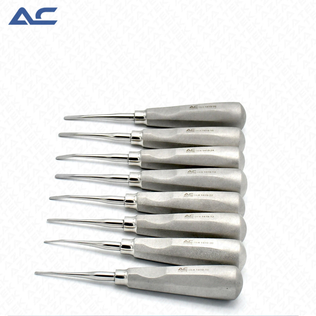 Azatek Straight and Curved Dental Root Elevators