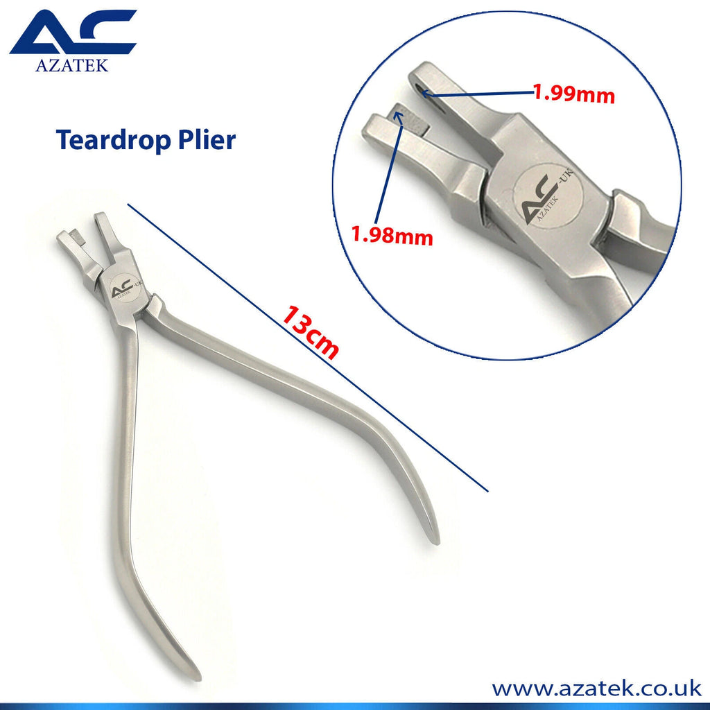Azatek Teardrop Thermal Forming Plier 13cm for creating notches in clear aligners