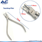 Azatek Teardrop Thermal Forming Plier 13cm for creating notches in clear aligners