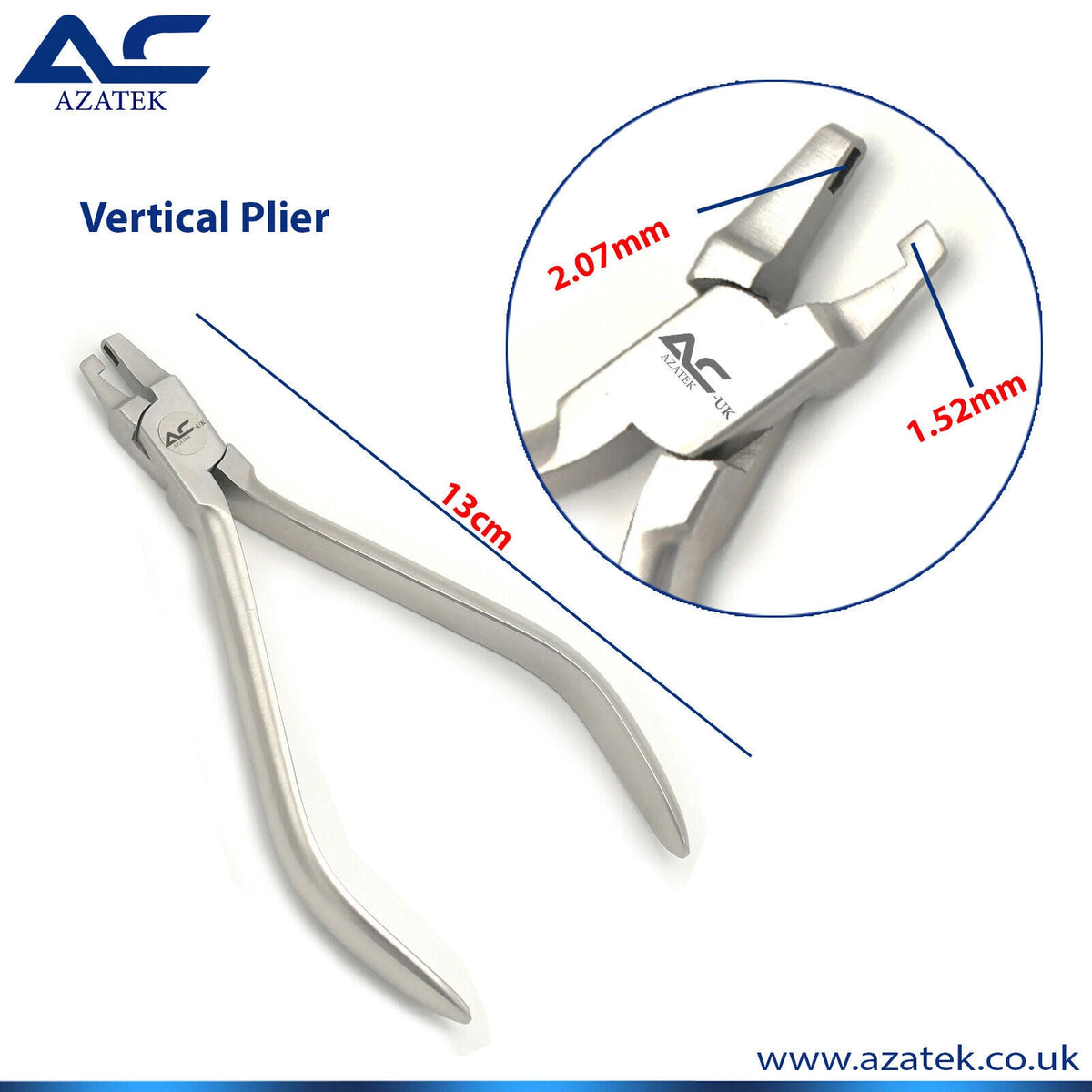 Azatek Vertical Notch Thermal Forming Plier 13cm for clear aligner modification